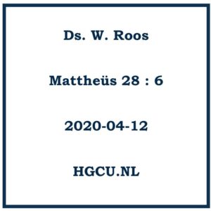 Preken cd van ds. W. Roos