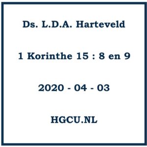 Preken Cd van Ds. L.D.A. Harteveld