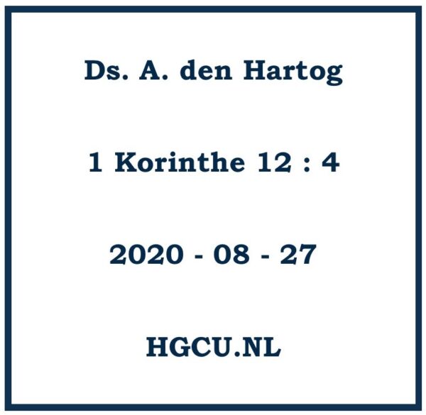 Preek van Ds. A. den Hartog