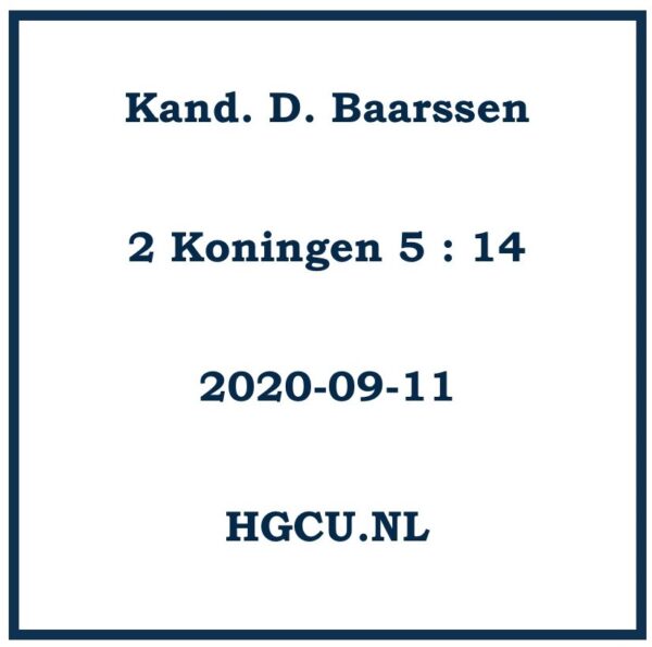 Preek Cd van Kand. D. Baarssen