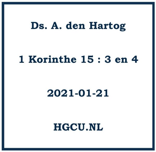 Preken Cd Ds. A. den Hartog