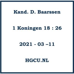 Preek cd van Kand. D. Baarssen