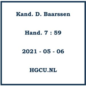 Preken Cd van Kand. D. Baarssen
