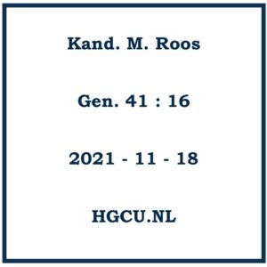 Preken Cd van Kand. M. Roos