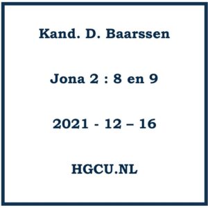 Preek van Kand. D. Baarssen