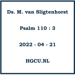 Preken Cd ds. M. van Sligtenhorst