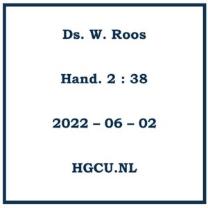 Preek Cd van Ds. W. Roos
